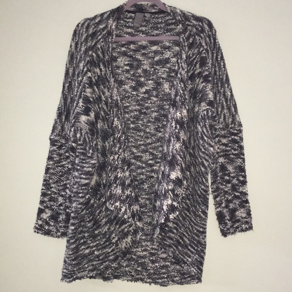 Oversized heathered cardigan